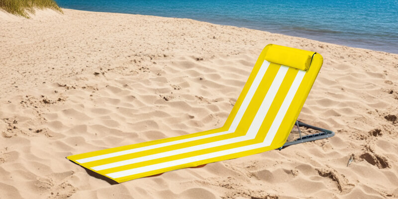 Matelas de plage clic clac couleur jaune
